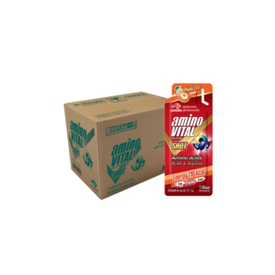  amino VITAL Plum Shot อะมิโน ไวทัล เจลพลังงานผสมกรดอะมิโนพร้อมทาน กลิ่นชาบ๊วย 45 กรัม x 24 ซอง (ลัง)
