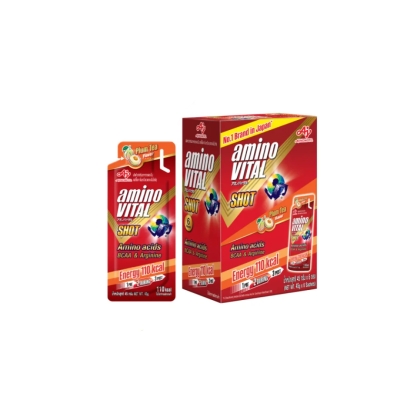 amino VITAL Plum Shot อะมิโน ไวทัล เจลพลังงานผสมกรดอะมิโนพร้อมทาน กลิ่นชาบ๊วย 45 กรัม X 6 ซอง (แพ็ค)