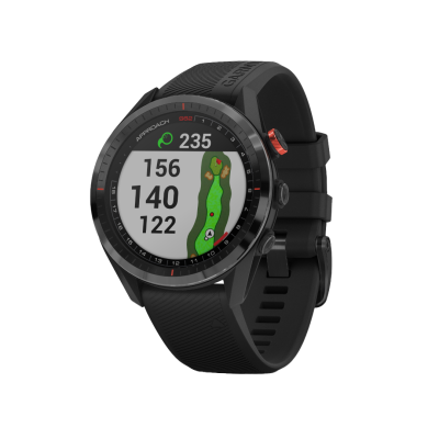 Garmin Approach S62 Black Ceramic with Black Silicone Band