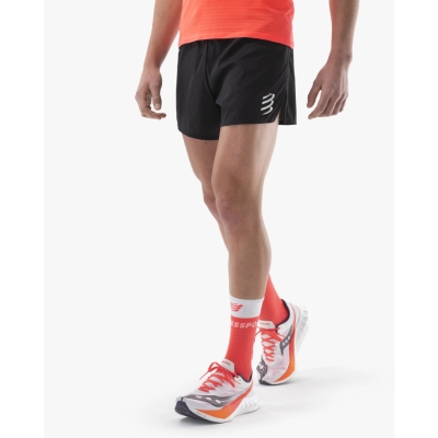 Compressport Racing Split Short M Black กางเกงวิ่งน้ำหนักเบา