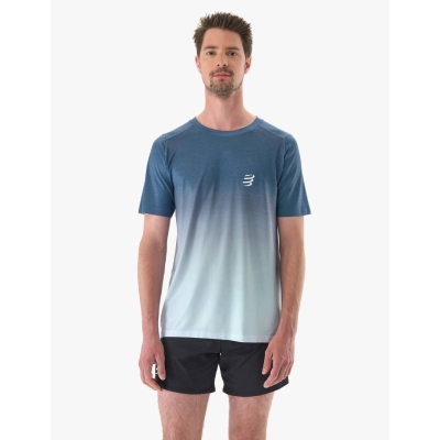  Compressport Performance SS Tshirt M Poseidon/Ice Flow เสื้อวิ่ง