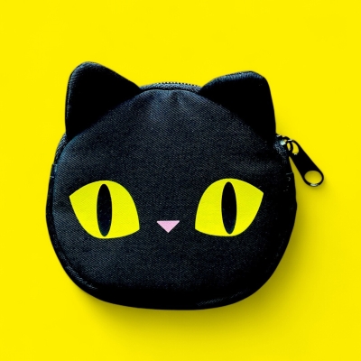 Baan Maew Maew Cat Coin Pouch (Black Cat) กระเป๋าใส่เหรียญลายแมว