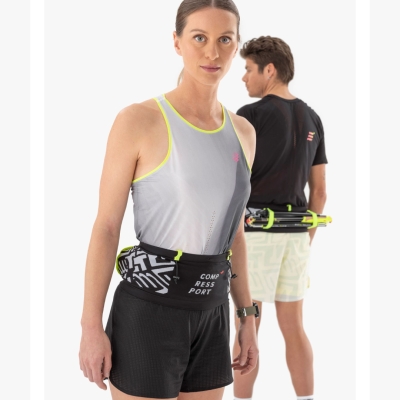 Compressport Free Belt Pro Black/White Print