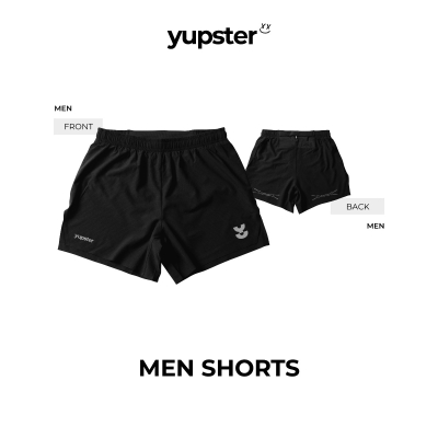 Yupster Men's Enduro X Shorts Solid Black กางเกงวิ่งผู้ชาย
