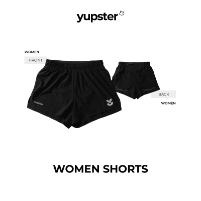 Yupster Women's Enduro X Shorts Solid Black กางเกงวิ่งผู้หญิง