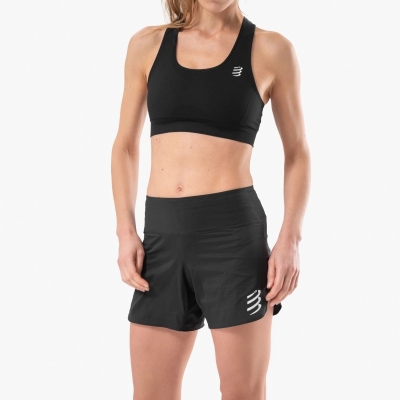 Compressport Feelfree Seamless Bra - Black สปอร์ตบราวิ่ง ไร้ตะเข็บ