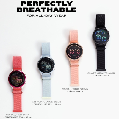Garmin Quick Release Bands (20 mm) ComfortFit Fabric สายนาฬิกา Garmin ผ้า ComfortFit 20 มม. Quick Release นุ่มสบาย