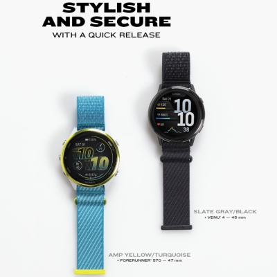 Garmin Quick Release Bands (22 mm) ComfortFit Fabric สายนาฬิกา Garmin ผ้า ComfortFit 22 มม. Quick Release นุ่มสบาย