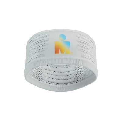 Compressport Headband On/Off - Ironman 2025 - L1 Uniq Size White (ที่คาดศีรษะ Ironman Edition)