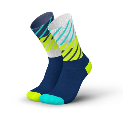 Incylence Running Diagonals-Navy Canary-High Cut