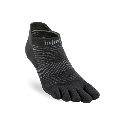 Injinji Run Lightweight No-Show 2023 Black ถุงเท้าวิ่งแบบแยกนิ้ว
