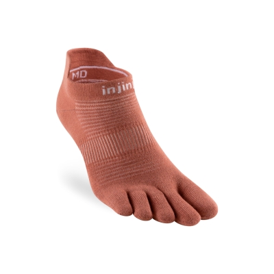 Injinji Run Lightweight No-Show 2024 Rust ถุงเท้าวิ่งแบบแยกนิ้ว