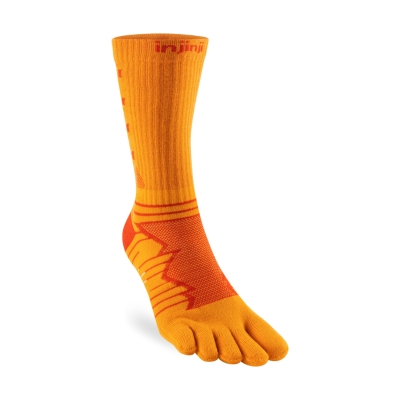 Injinji Ultra Run Crew Desert Orange ถุงเท้าวิ่งแบบแยกนิ้วสำหรับนักวิ่งระยะไกล