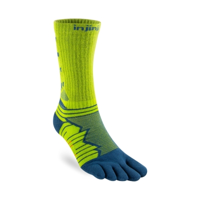 Injinji Ultra Run Crew Moss ถุงเท้าวิ่งแบบแยกนิ้วสำหรับนักวิ่งระยะไกล