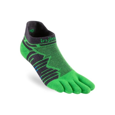 Injinji Ultra Run No-Show Emerald ถุงเท้าวิ่งแบบแยกนิ้วสำหรับนักวิ่งระยะไกล