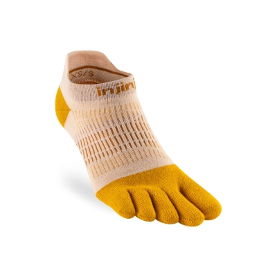 Injinji Women Run Lightweight No-Show Golden Spice ถุงเท้าวิ่งแบบแยกนิ้วสำหรับผู้หญิง