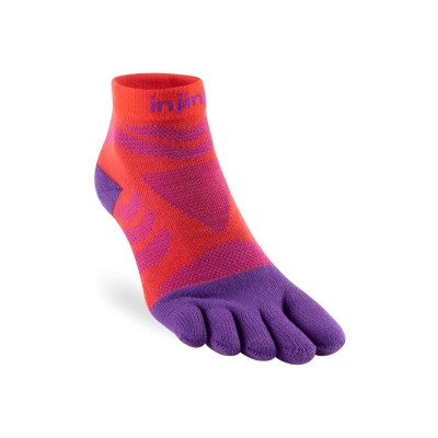Injinji Women Ultra Run Mini-Crew Berry ถุงเท้าวิ่งแบบแยกนิ้วสำหรับผู้หญิง