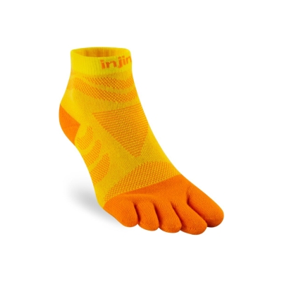 Injinji Women Ultra Run Mini-Crew Sunflower ถุงเท้าวิ่งแบบแยกนิ้วสำหรับผู้หญิง