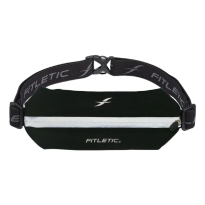 Fitletic Mini Sport Plus Fit Running Belt Black/Reflective Zipper กระเป๋าคาดเอววิ่ง