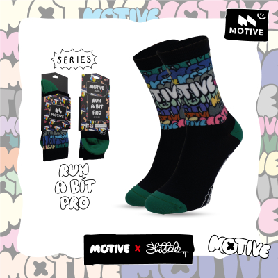 Motive Sock Speed Performance Motive x Shittak Graphic Print