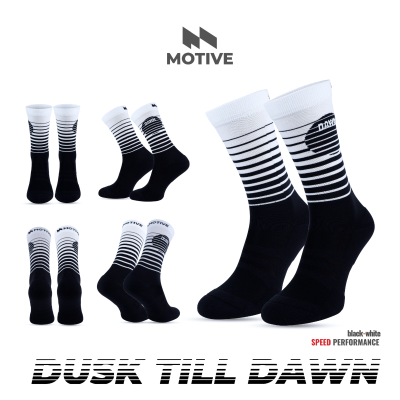 Motive Sock Speed Performance Crew Sock - Dusk2Dawn Black