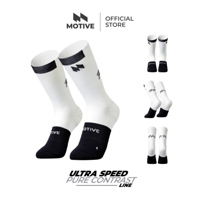 Motive Sock Ultra Speed Pure Contrast - Crew / Line ถุงเท้าวิ่ง