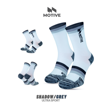 Motive Sock Ultra Sport Shadow Crew Black/Grey