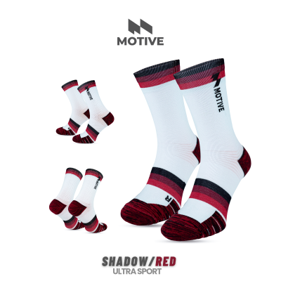 Motive Sock Ultra Sport Shadow Crew Black/Red