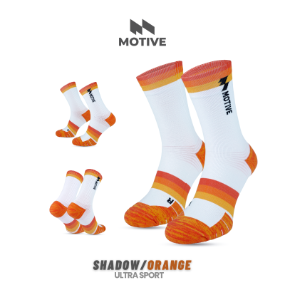 Motive Sock Ultra Sport Shadow Crew Orange/Yellow