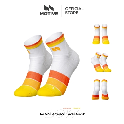 Motive Sock Ultra Sport Shadow Low Orange Yellow | ถุงเท้าวิ่งข้อสั้น
