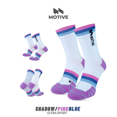 Motive Sock Ultra Sport Shadow Crew Pink/Light Blue