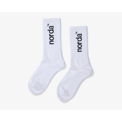 Norda Sock Style-Retro Sock-White ถุงเท้าสไตล์เรโทรสำหรับนักวิ่ง