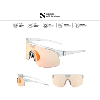 Nox Nox Horizon Edge Photochromic 05 แว่นกันแดดครบชุด พร้อมกล่องและถุงผ้าแว่น