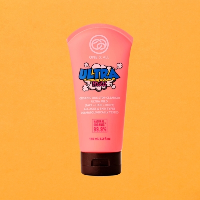 One & All Ultra Mild 200 ml. | อาบ สระ ล้างหน้า ในหลอดเดียว สำหรับผิวบอบบางโดยเฉพาะ