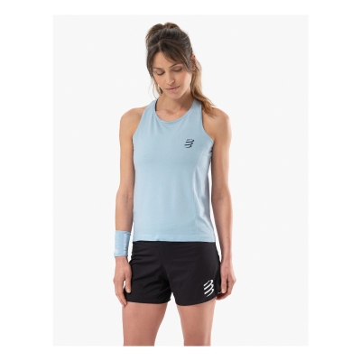 Compressport Performance Singlet W Cashmere Blue เสื้อกล้ามวิ่งหญิง