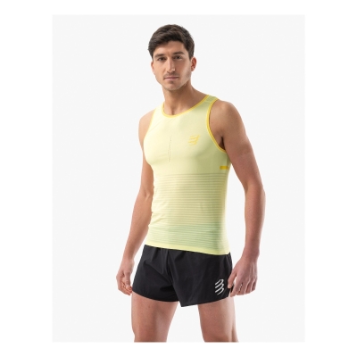 Compressport Pro Racing Singlet M Elf Yellow เสื้อกล้ามวิ่ง