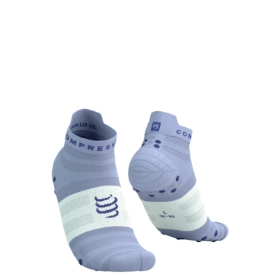 Compressport Pro Racing Socks V4.0 Ultralight Run Low - Lavender/White ถุงเท้าวิ่งข้อสั้น