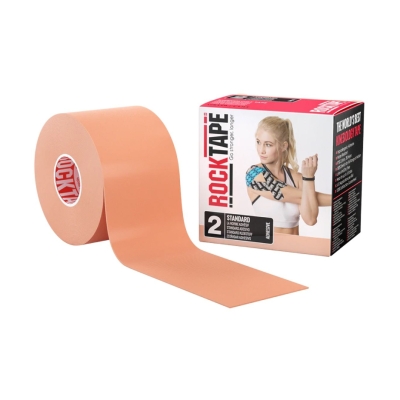 RockTape Roll Standard Adhesive Beige เทปกายภาพบำบัดสำหรับลดอาการบาดเจ็บ
