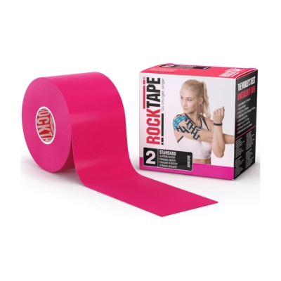 RockTape Roll Standard Adhesive Pink เทปกายภาพบำบัดสำหรับลดอาการบาดเจ็บ