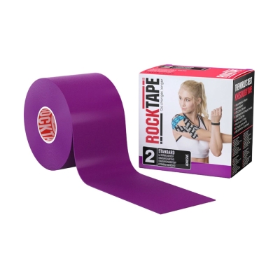 RockTape Roll Standard Adhesive Purple เทปกายภาพบำบัดสำหรับลดอาการบาดเจ็บ