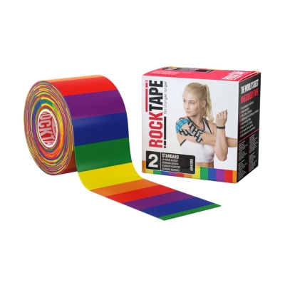 RockTape Roll Standard Adhesive Rainbow เทปกายภาพบำบัดสำหรับลดอาการบาดเจ็บ