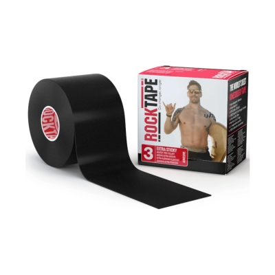 RockTape Extra-Sticky Adhesive Black เทปกาวพิเศษสำหรับบำบัดอาการบาดเจ็บ