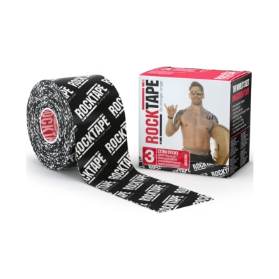 RockTape Extra-Sticky Adhesive Logo Black เทปกาวพิเศษสำหรับบำบัดอาการบาดเจ็บ