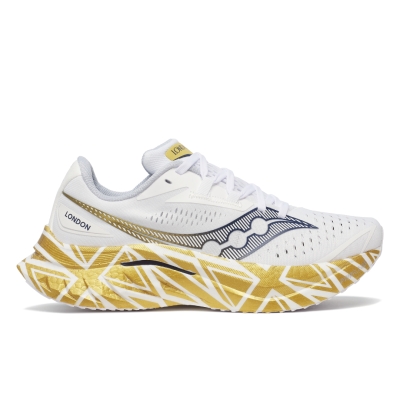 Saucony Women's Endorphin Speed 4 White/Gold รองเท้าวิ่งถนน