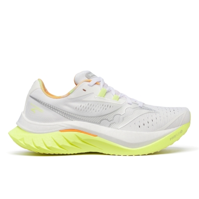 Saucony Women's Endorphin Speed 4 White/Sunny รองเท้าวิ่ง