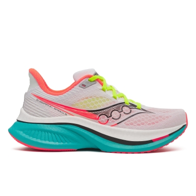 Saucony Women's Endorphin Speed 5 White/Mutant | รองเท้าวิ่งหญิง ฝึกซ้อมความเร็ว นุ่ม เด้ง อเนกประสงค์