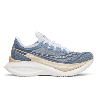 Saucony Women's Endorphin Pro 5 Storm/Gilded รองเท้าวิ่งคาร์บอนผู้หญิง