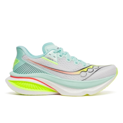 Saucony Women's Endorphin Azura White/Splash รองเท้าวิ่ง Saucony Endorphin Azura ผู้หญิง