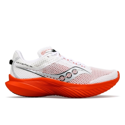 Saucony Men's Kinvara 14 White/Infrared รองเท้าวิ่ง