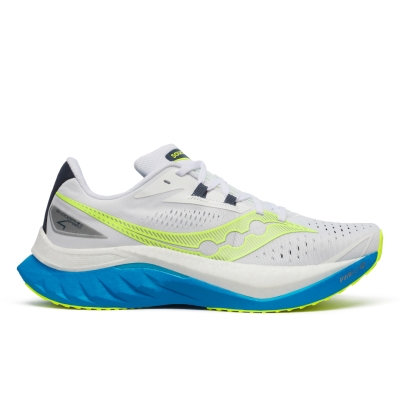 Saucony Men’s Endorphin Speed 4 White/Viziblue รองเท้าวิ่ง